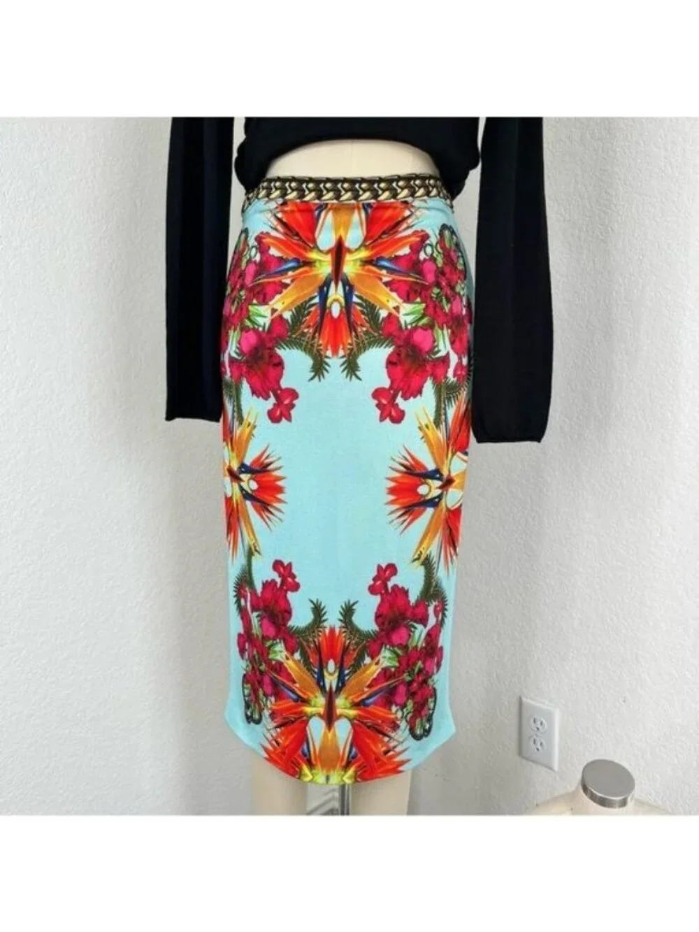 Givenchy Birds of Paradise Resort 12 Collection Ricardo Tisci Knit Pencil Midi S - Picture 2 of 16
